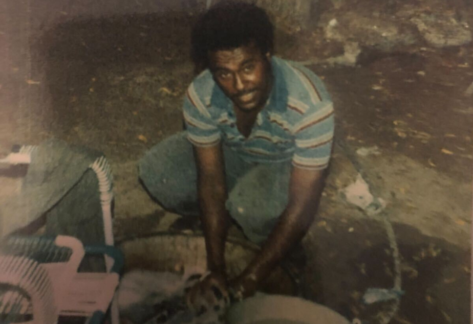 caption: Mohammed Mohammed in Sudan at age 20.