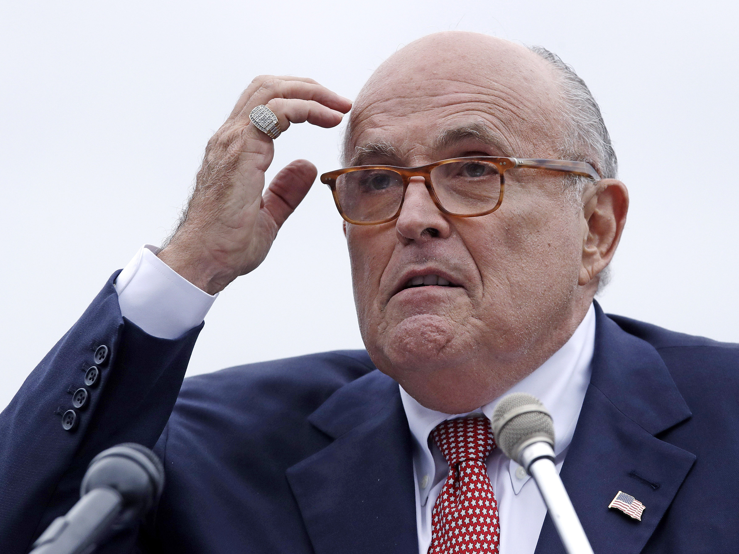 caption: National security and foreign policy officials were asked to work with Trump personal lawyer Rudy Giuliani on relations with Ukraine.