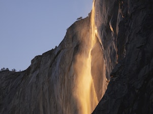 caption: Evan Russel's photo of Yosemite's firefall in late February.