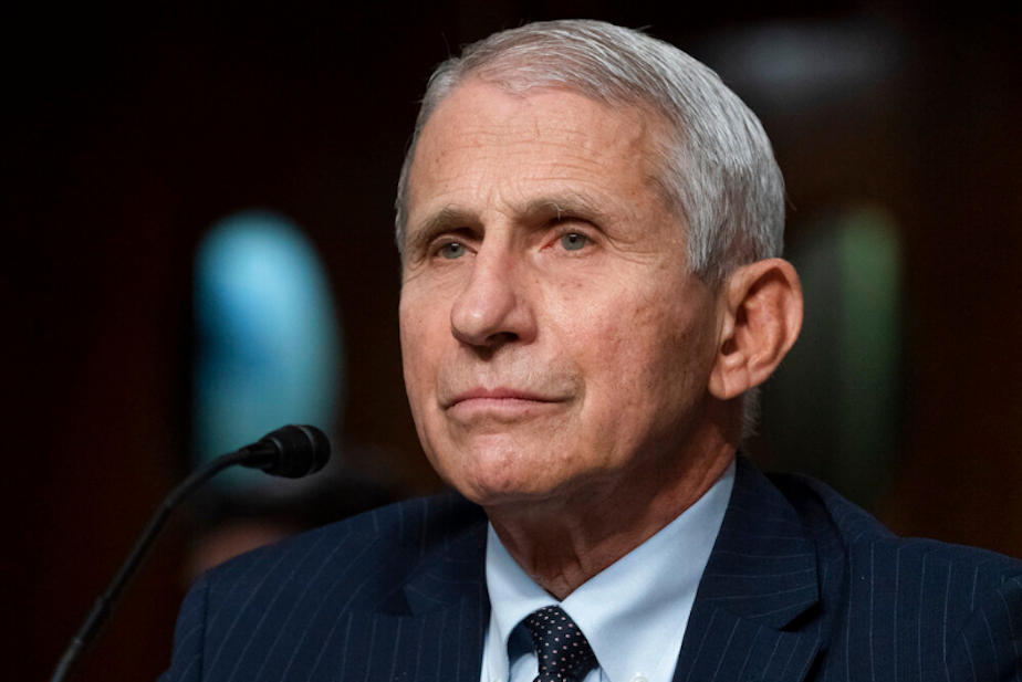 caption: Dr. Anthony Fauci, director of the National Institute of Allergy and Infectious Diseases, pauses while speaking during a Senate Health, Education, Labor, and Pensions Committee hearing on Capitol Hill, Thursday, Nov. 4, 2021, in Washington.