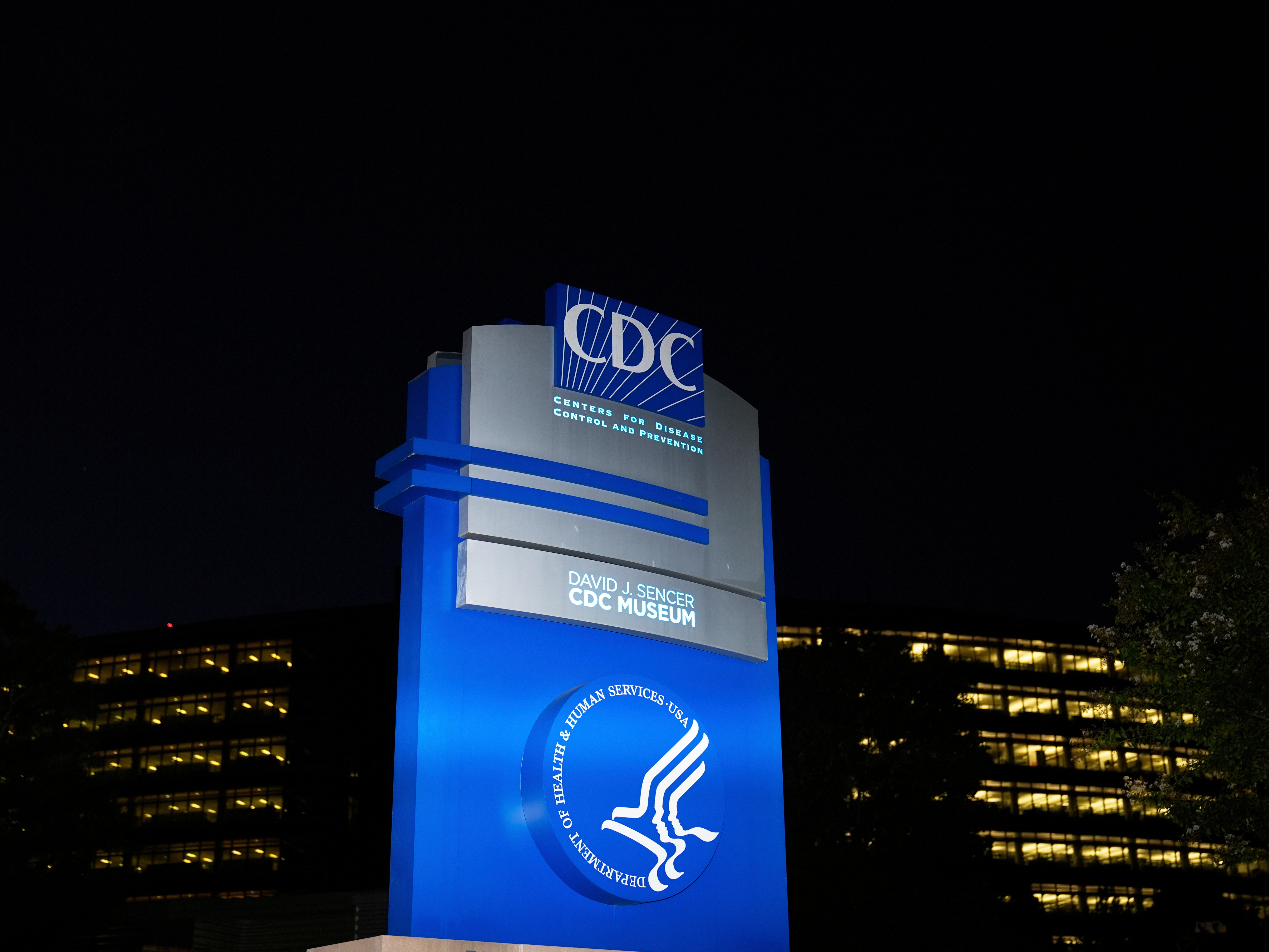caption: FILE - A sign marks the entrance to the U.S. Centers for Disease Control and Prevention headquarters Wednesday, Aug. 27, 2025, in Atlanta. (AP Photo/Brynn Anderson, File)