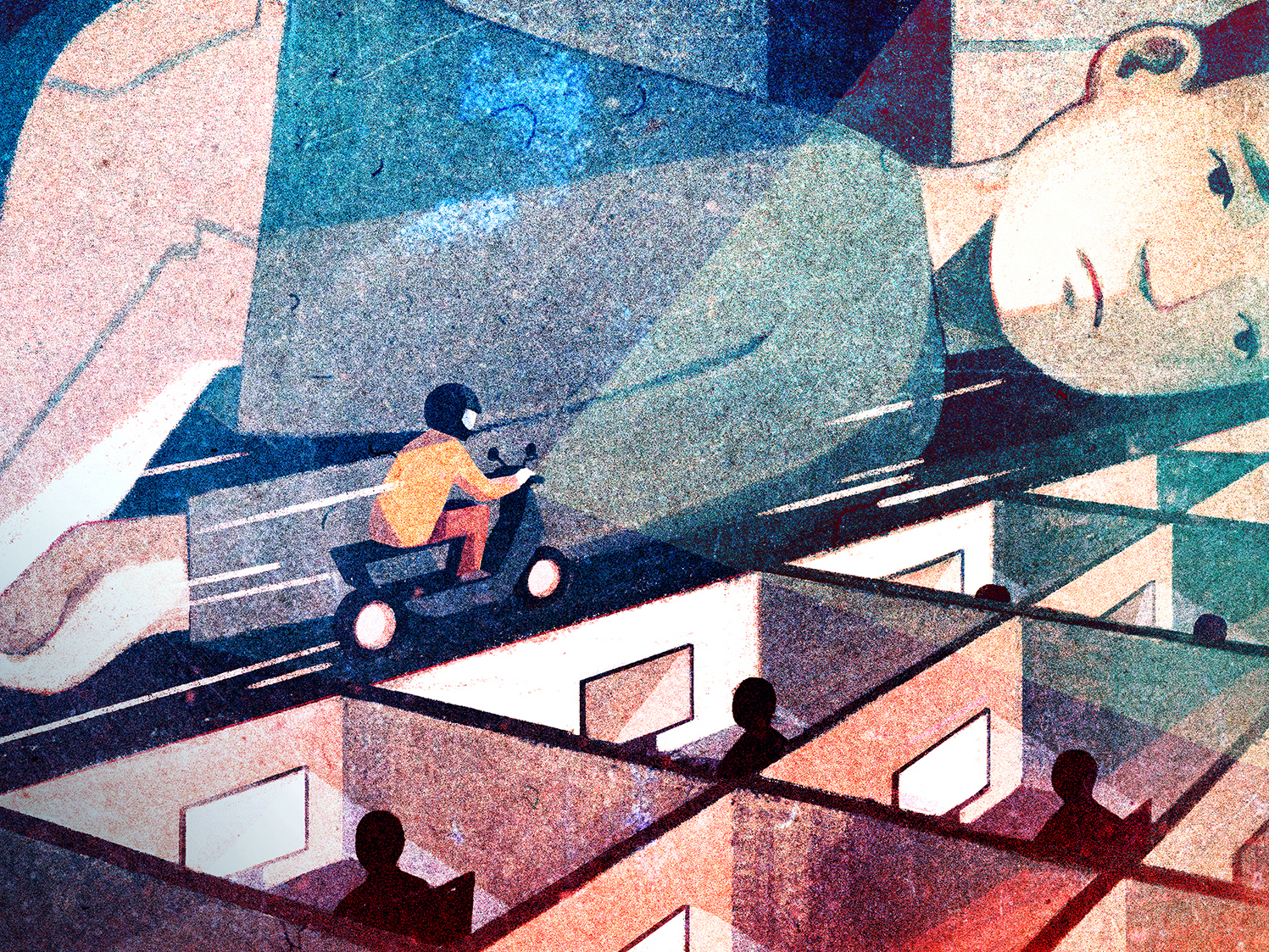 caption: Younger workers in China are questioning the benefits of the daily grind as they face worsening prospects. The rise of "Sang culture" embodies the frustration and soul-crushing weariness.