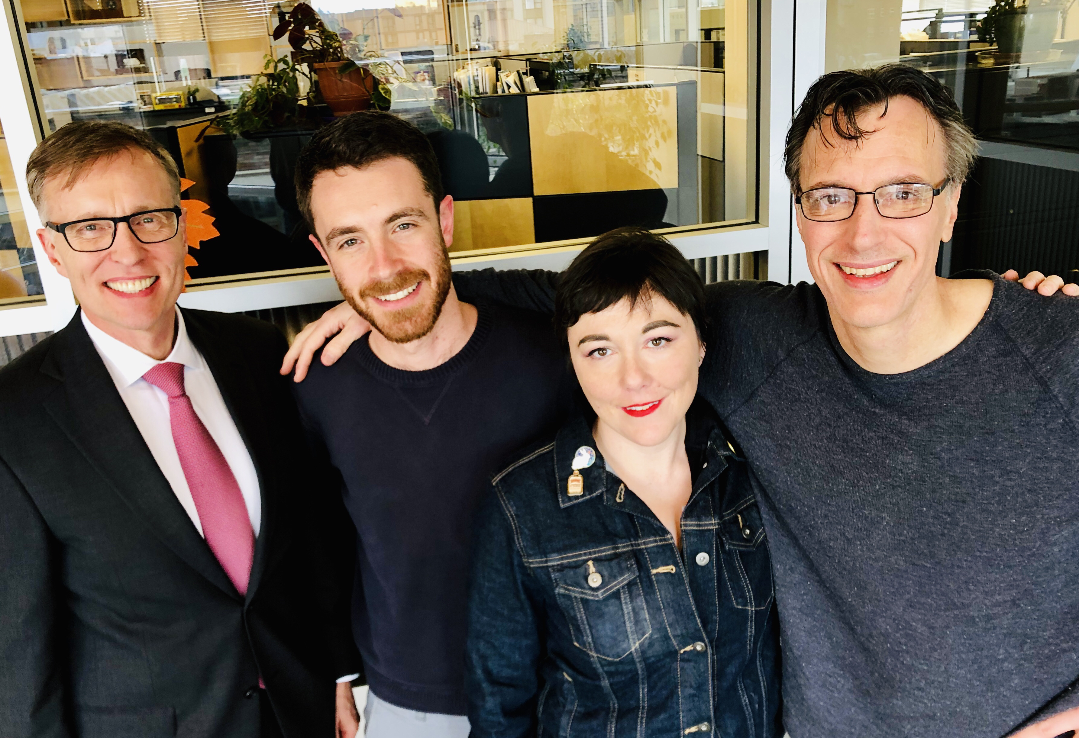 caption: Rob McKenna, David Kroman, Erica Barnett and Bill Radke [L-R]