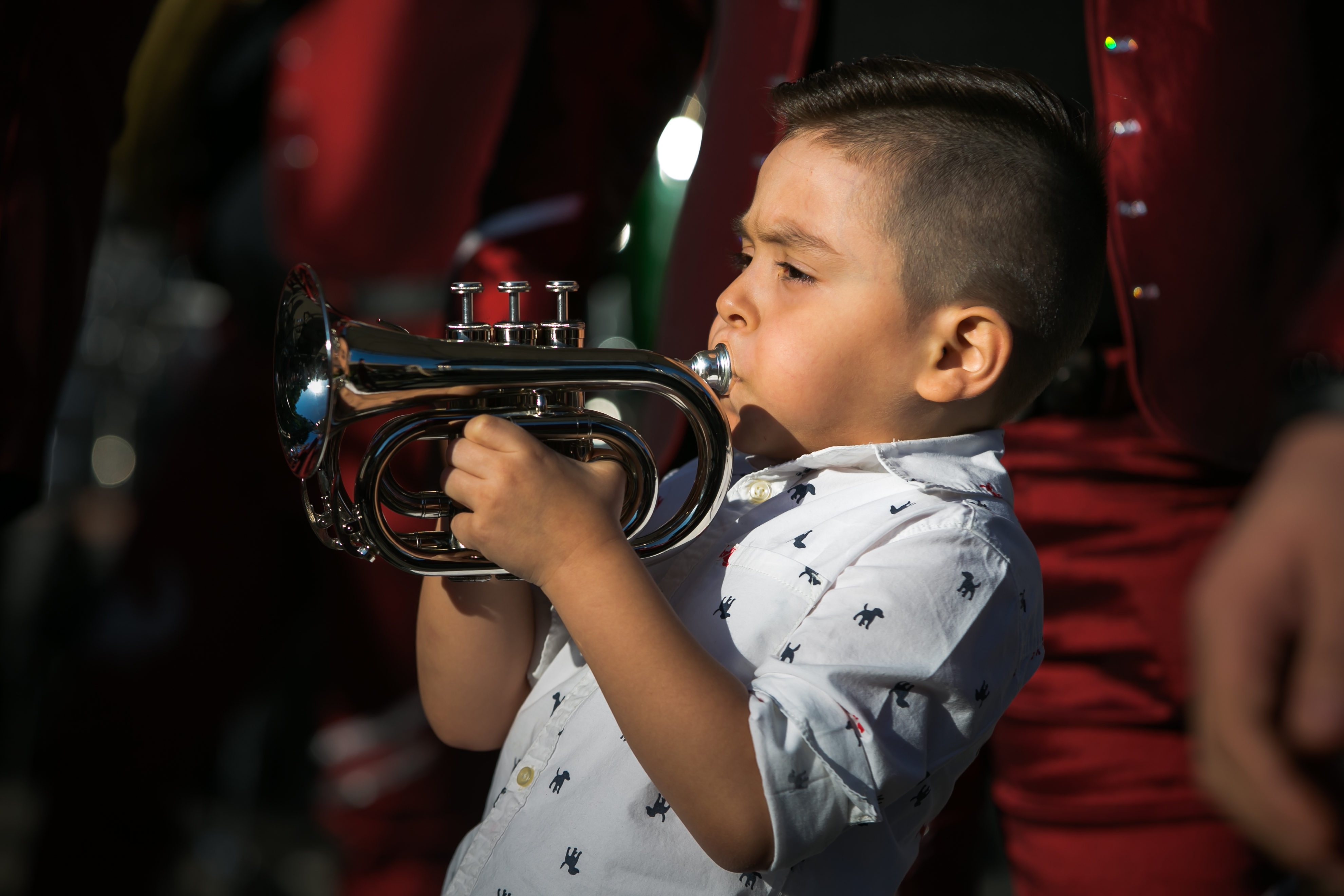 caption: Banda la Mejor perform at the Northwest Folklife Festival