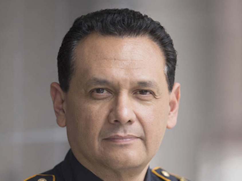 caption: Harris County Sheriff Ed Gonzalez, a lifelong resident of Houston, is President Biden's nominee for director of U.S. Immigration and Customs Enforcement.