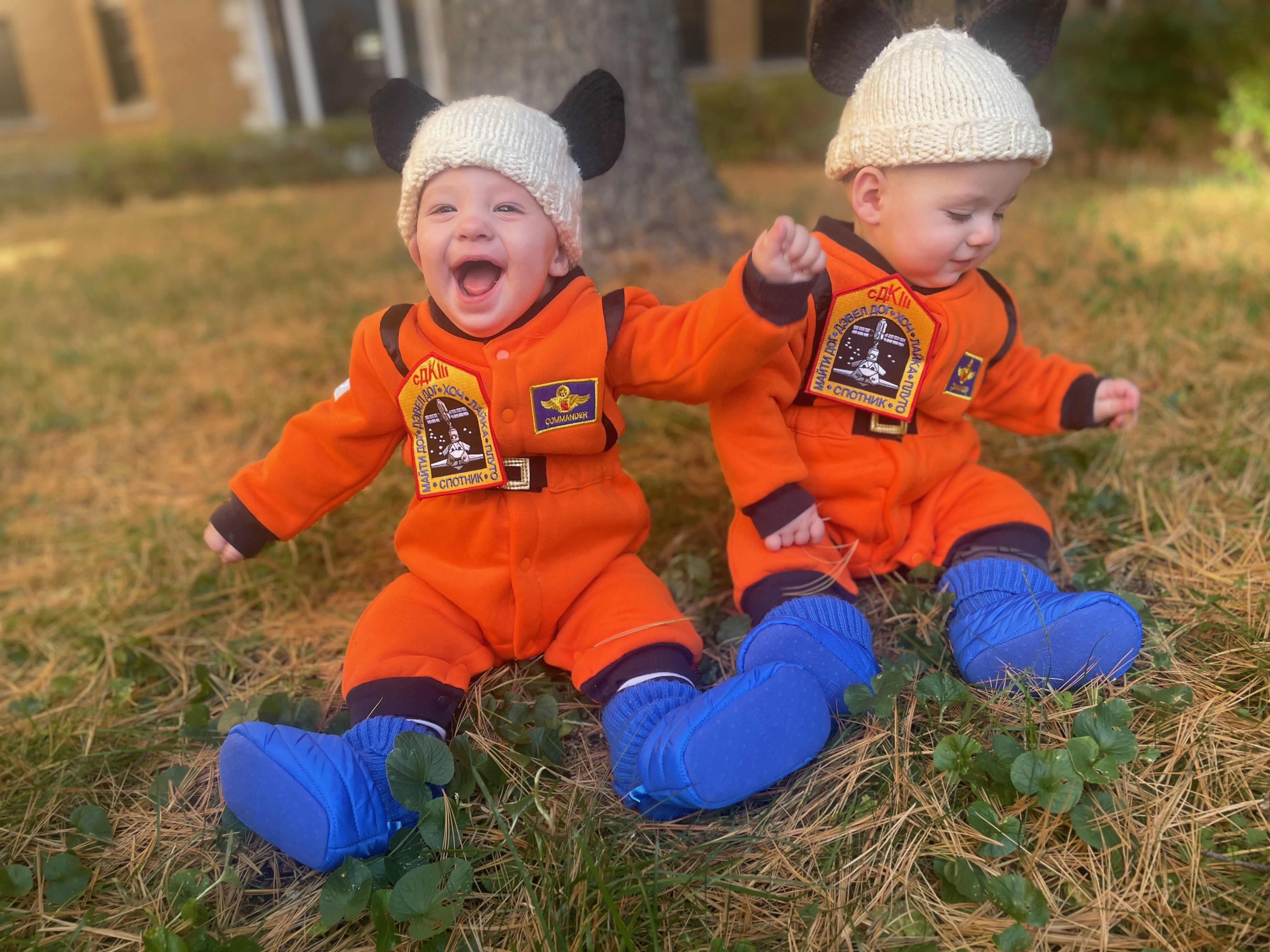 caption: The twins (Lenny on the left, Moishe on the right) are enjoying life in Chicago now.