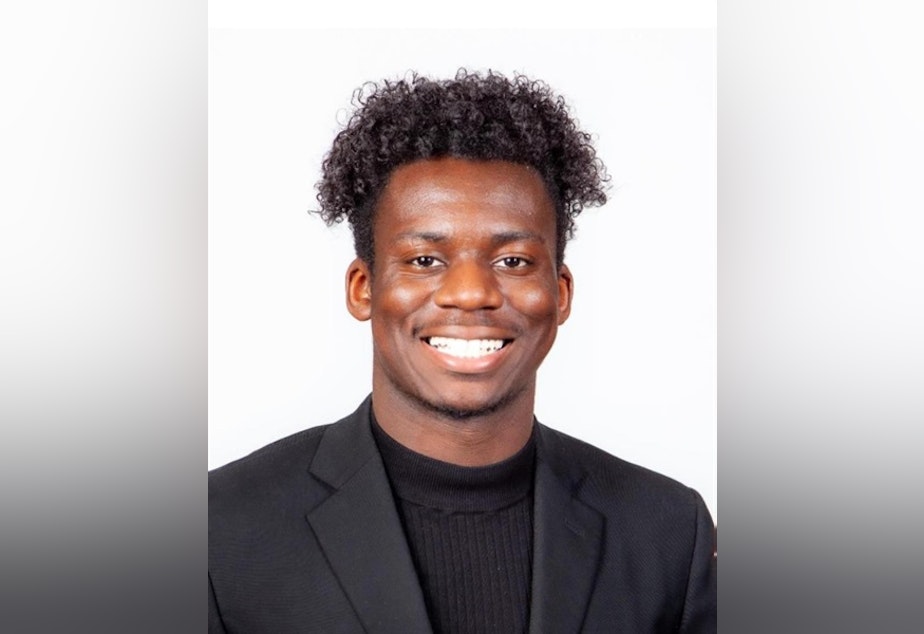 caption: Josh Binda joined the Lynnwood City Council in 2022 at age 21, making him the youngest African American elected to office in Washington state history.