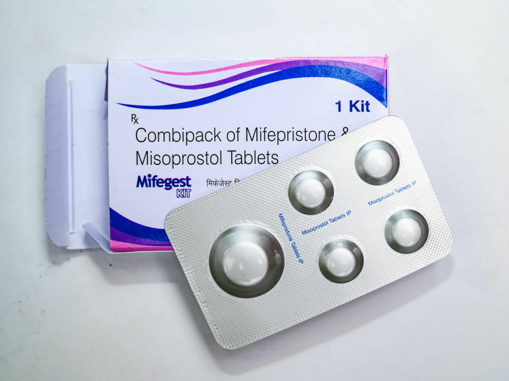 caption: Mifepristone is a medication typically used in combination with misoprostol to bring about a medical abortion.