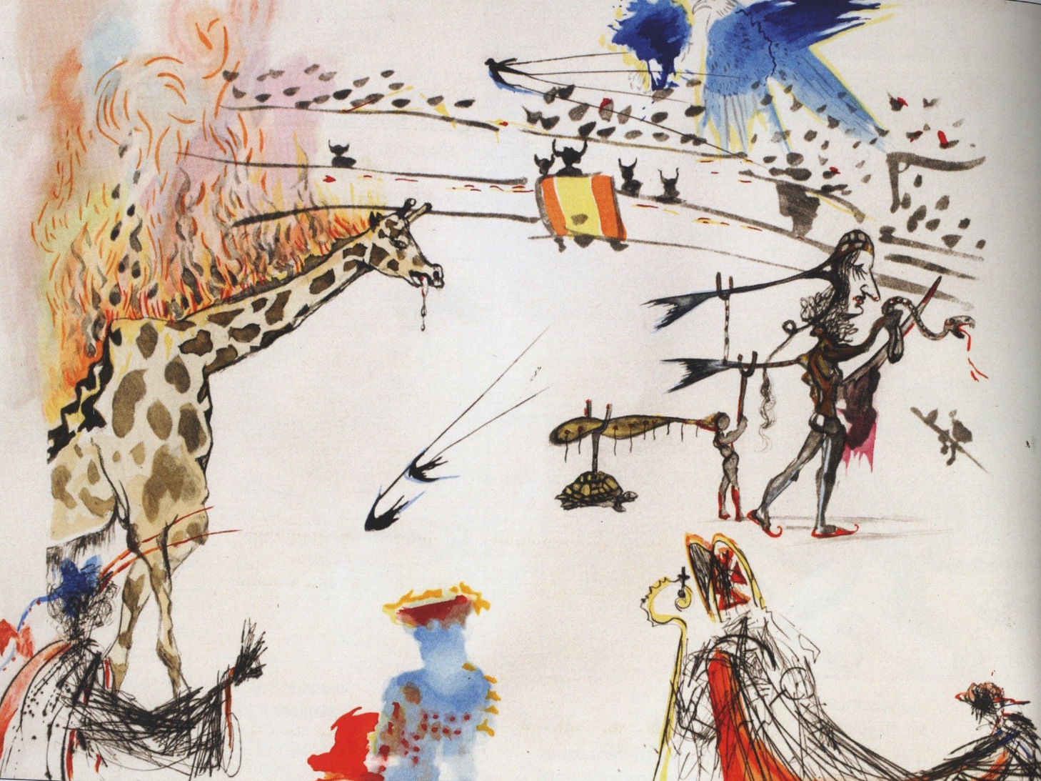 caption: The 1966 Salvador Dalí etching <em>Burning Giraffe</em>, valued at $20,000, was swiped from a San Francisco gallery on Sunday.