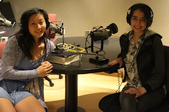 caption: RadioActive podcast hosts Maya Konz and Surya Hendry.