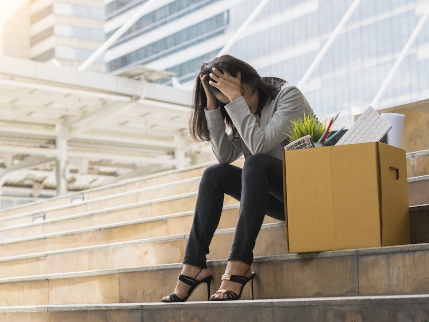 caption: Tech workers face widespread layoffs, a hardship notably for immigrants relying on tech companies for work visas.