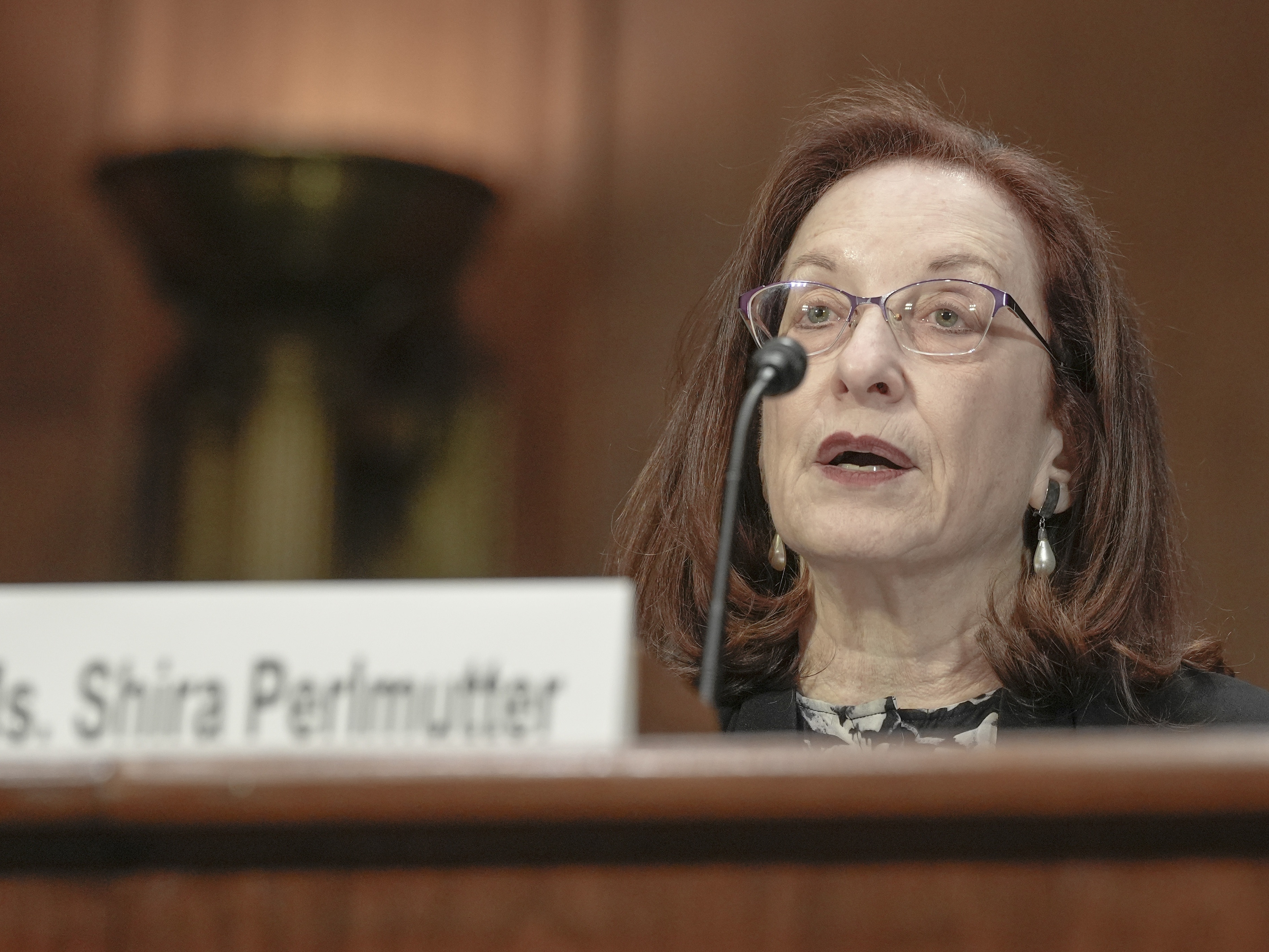 caption: Shira Perlmutter is suing President Trump over her abrupt firing as the head of the Copyright Office.