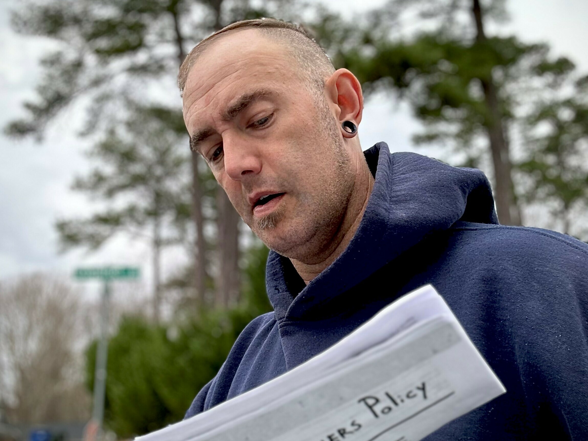 caption: Ezra Croft from North Carolina saw his annual homeowners' insurance surge to $1,600, a $700 increase. Many others across the country are also seeing surging auto and home insurance premiums.