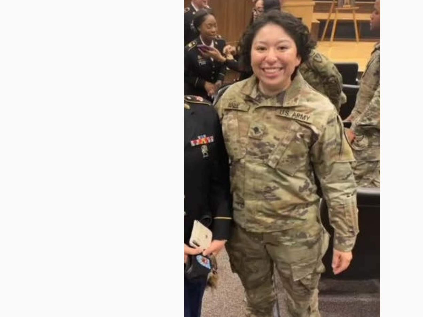 caption: Sgt. Sarah Roque enlisted in 2020. She was a bridge crewmember and served as a mine-dog handler with the K9 detachment in the 5th Engineer Battalion.