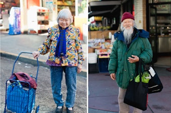 caption: The vibrant street style of seniors in Chinatowns across North America.