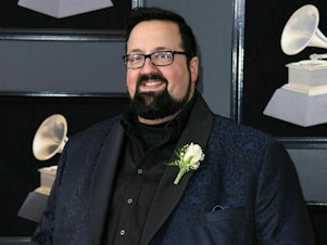 caption: Joey DeFrancesco arrives for the 60th Grammy Awards on January 28, 2018, in New York. (Photo by ANGELA WEISS / AFP) (Photo by ANGELA WEISS/AFP via Getty Images)