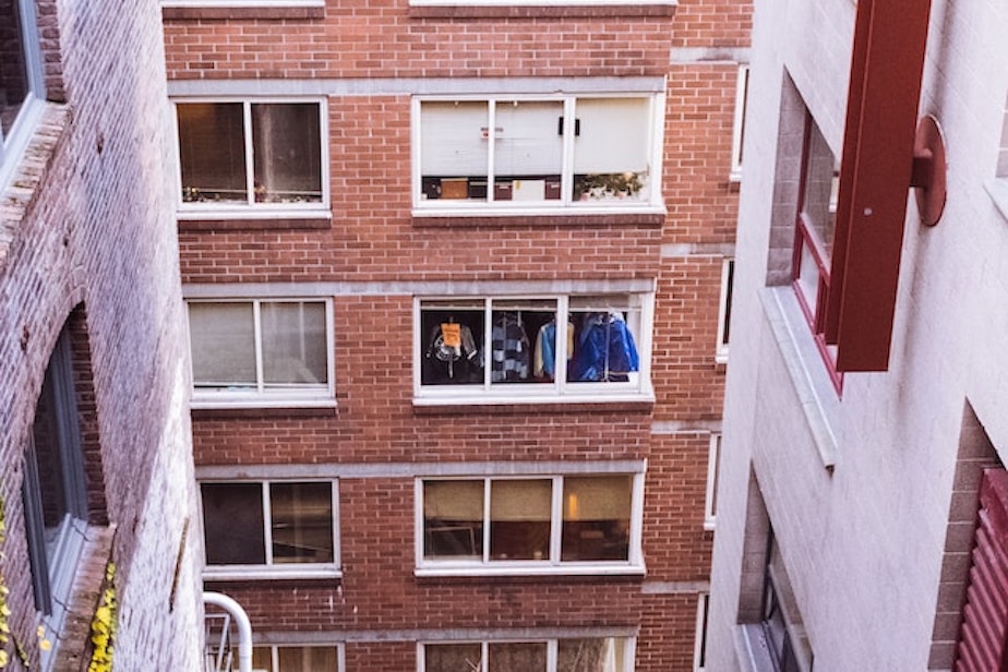 caption: Apartment view in Seattle. 