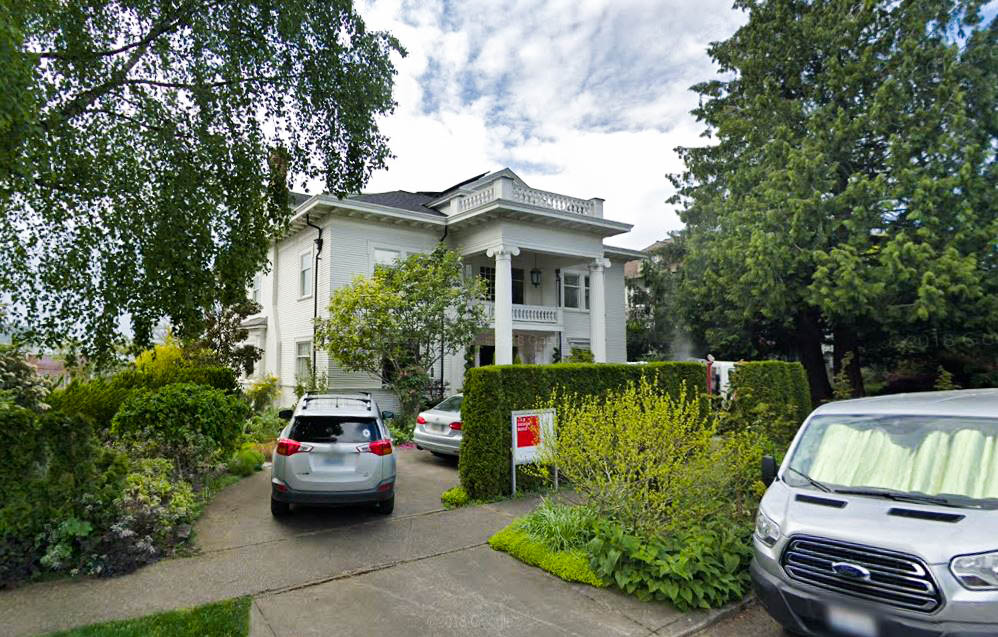 caption: The home where Joe Biden spoke in Seattle on Saturday, June 29.