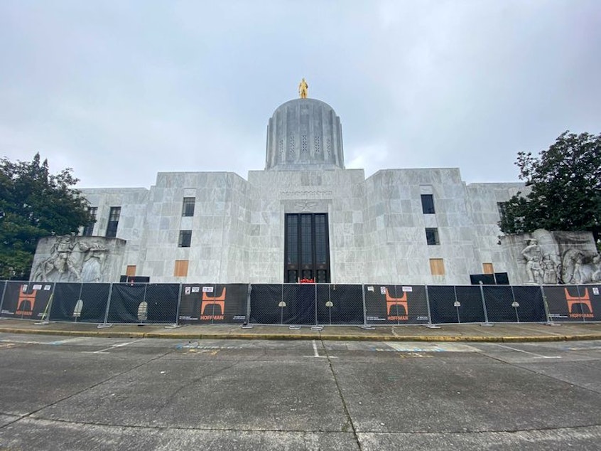 caption: The Oregon Capitol in Salem.