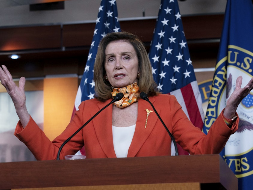 caption: House Speaker Nancy Pelosi is warning Democrats of an exceedingly rare scenario where the House may need to decide the presidential election in January.