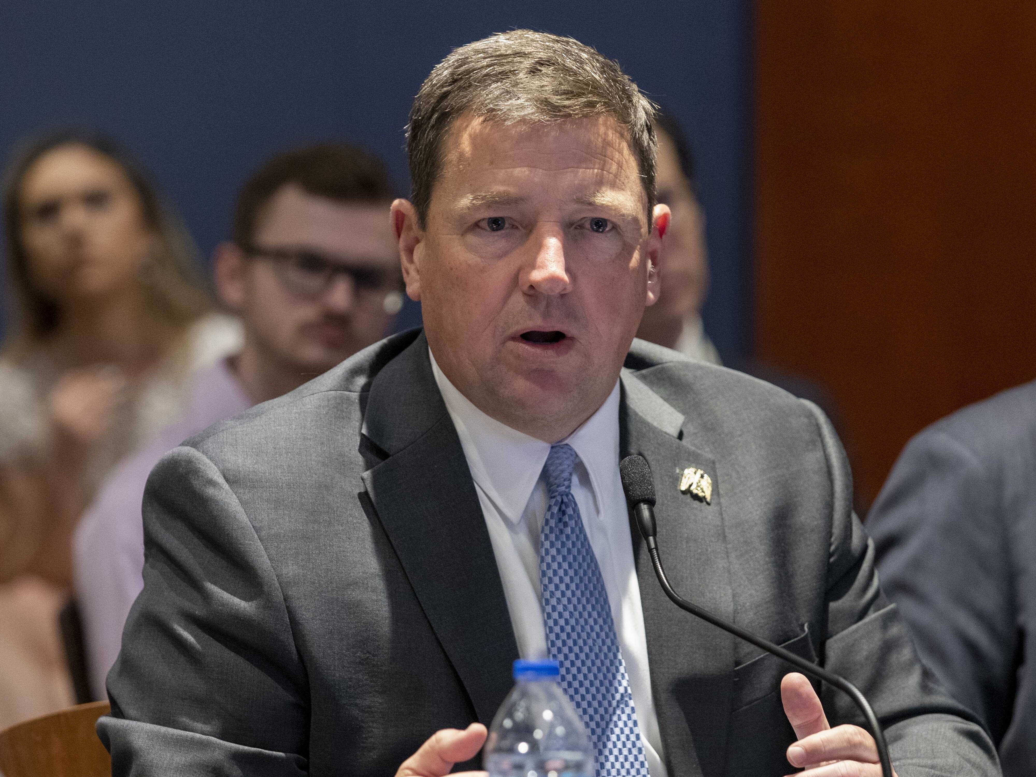 caption: President Trump withdrew the nomination of Ed Martin, seen here in 2023, for U.S. Attorney for D.C., after facing bipartisan pushback from the U.S. Senate.