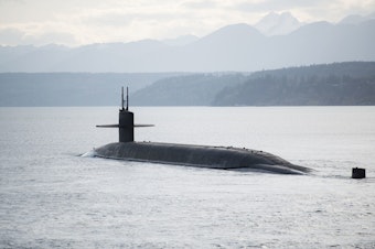 caption: The USS Nebraska stationed at Naval Base Kitsap-Bangor is part of the U.S. nuclear arsenal. 