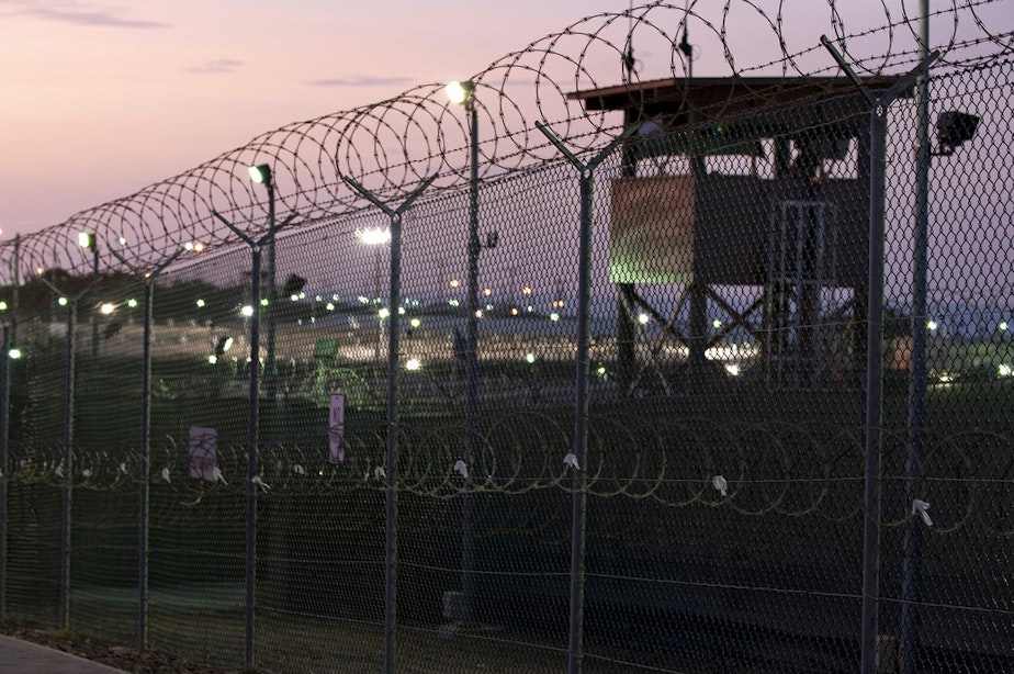 caption: Camp Delta, Guantanamo Bay, Cuba.