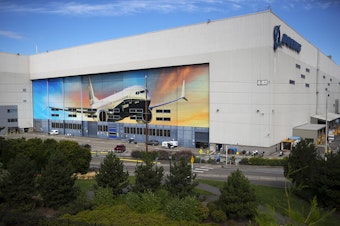 caption: The Boeing Renton Factory is shown on Tuesday, Aug. 18, 2020, in Renton. 