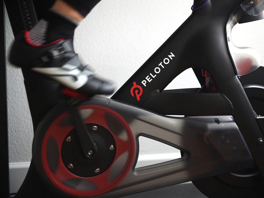 caption: Peloton hit the skids after its pandemic boom, struggling to figure out how to grow beyond sales of luxury fitness equipment.