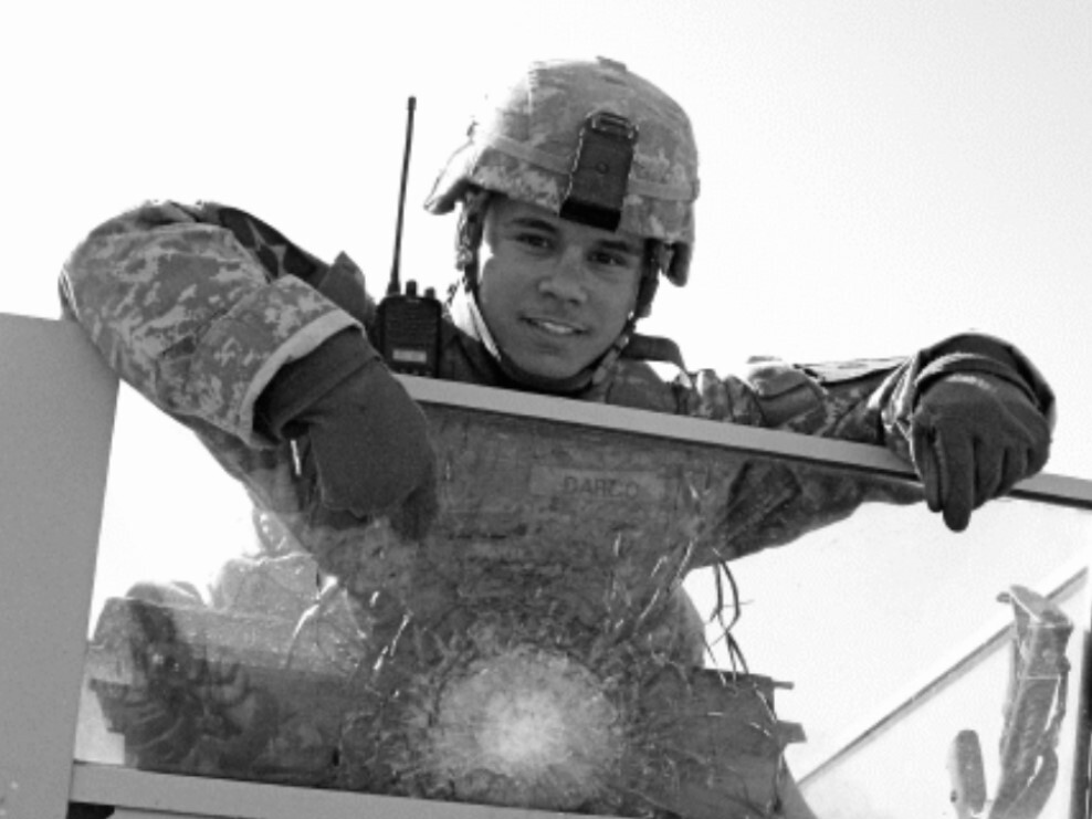 caption: Jose Barco in Iraq in 2007.