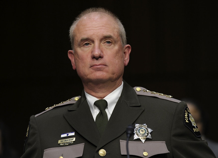 caption: King County, Wash. Sheriff John Urquhart testifies on Capitol Hill in Washington, Tuesday, Sept. 10, 2013.