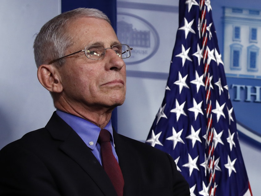 caption: Dr. Anthony Fauci, director of the National Institute of Allergy and Infectious Diseases, said on Sunday that 100,000 to 200,000 Americans could die of COVID-19, the disease caused by the novel coronavirus.