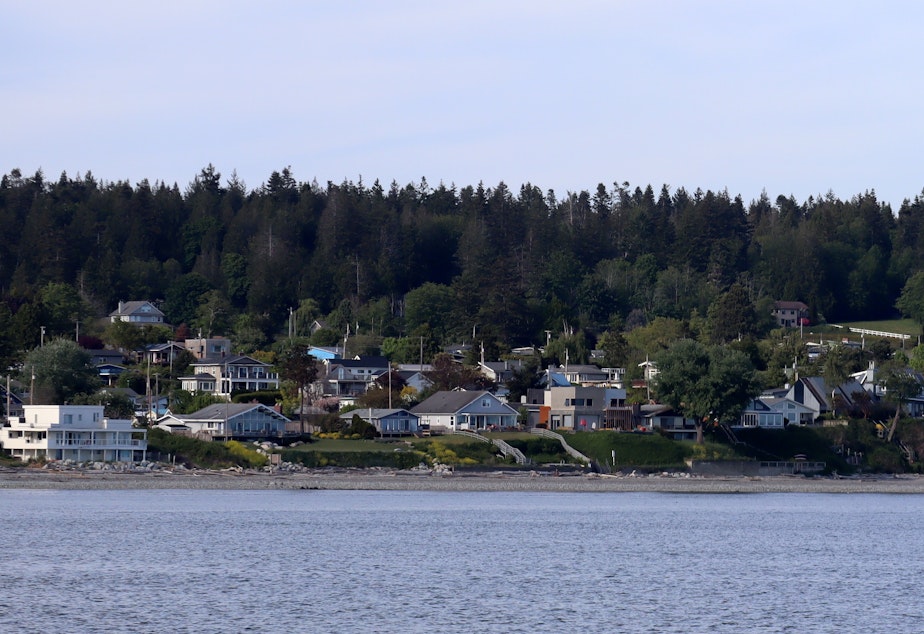 caption: The real estate market in Point Roberts, Washington, is hot despite the partial closure of the adjacent U.S.-Canada border.