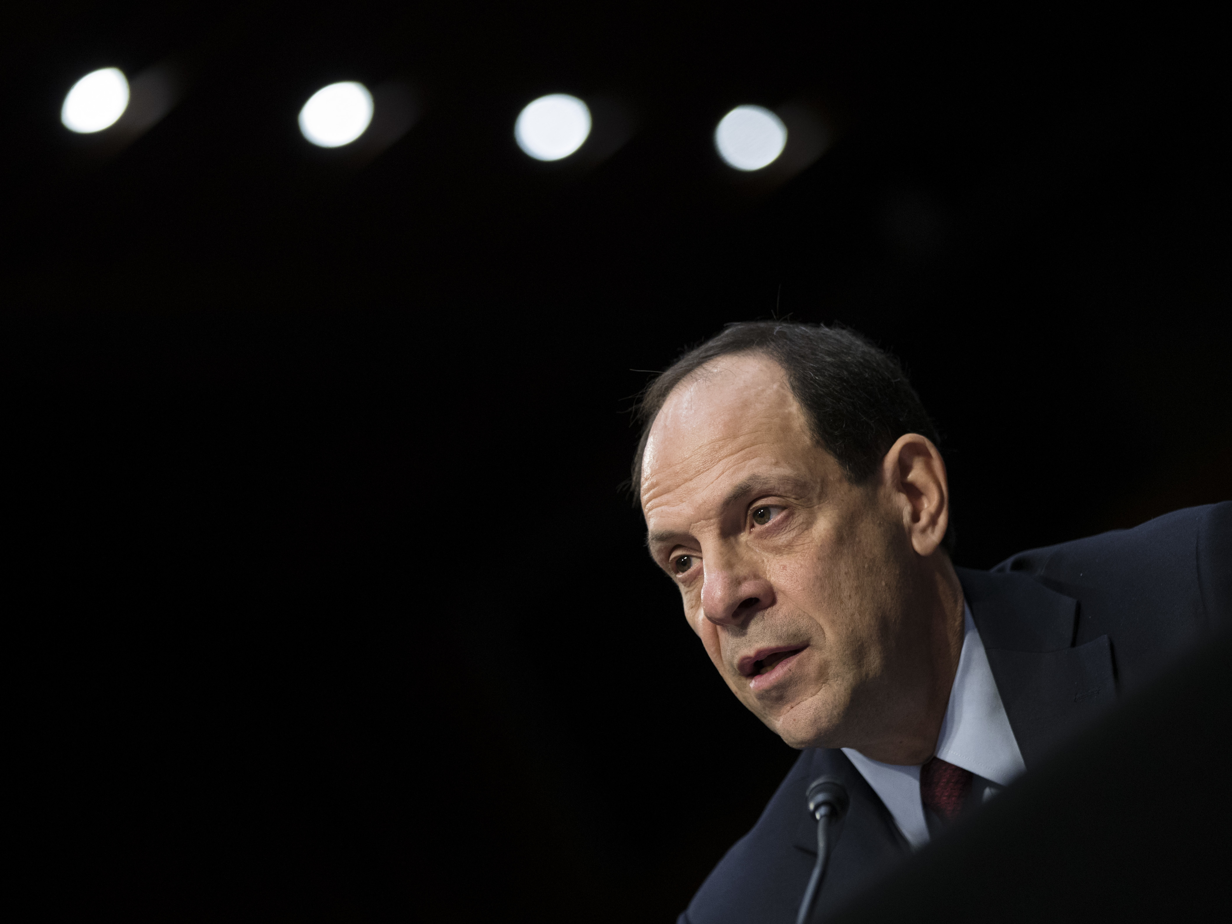 caption: Glenn Fine, then the acting Inspector General at the Department of Defense, testifies during a Senate Judiciary Committee hearing on December 6, 2017. Fine was the defense department's acting inspector general until April 6, 2020, when President Trump replaced him.
