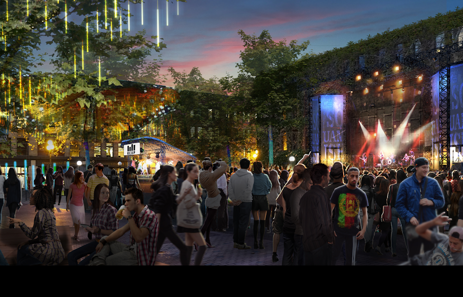 caption: A conceptual rending of what the Upstream Music Fest will look like.