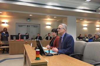 caption: Washington Sec. of Health John Wiesman testifies before the Senate Ways and Means Committee about the coronavirus outbreak and associated costs.