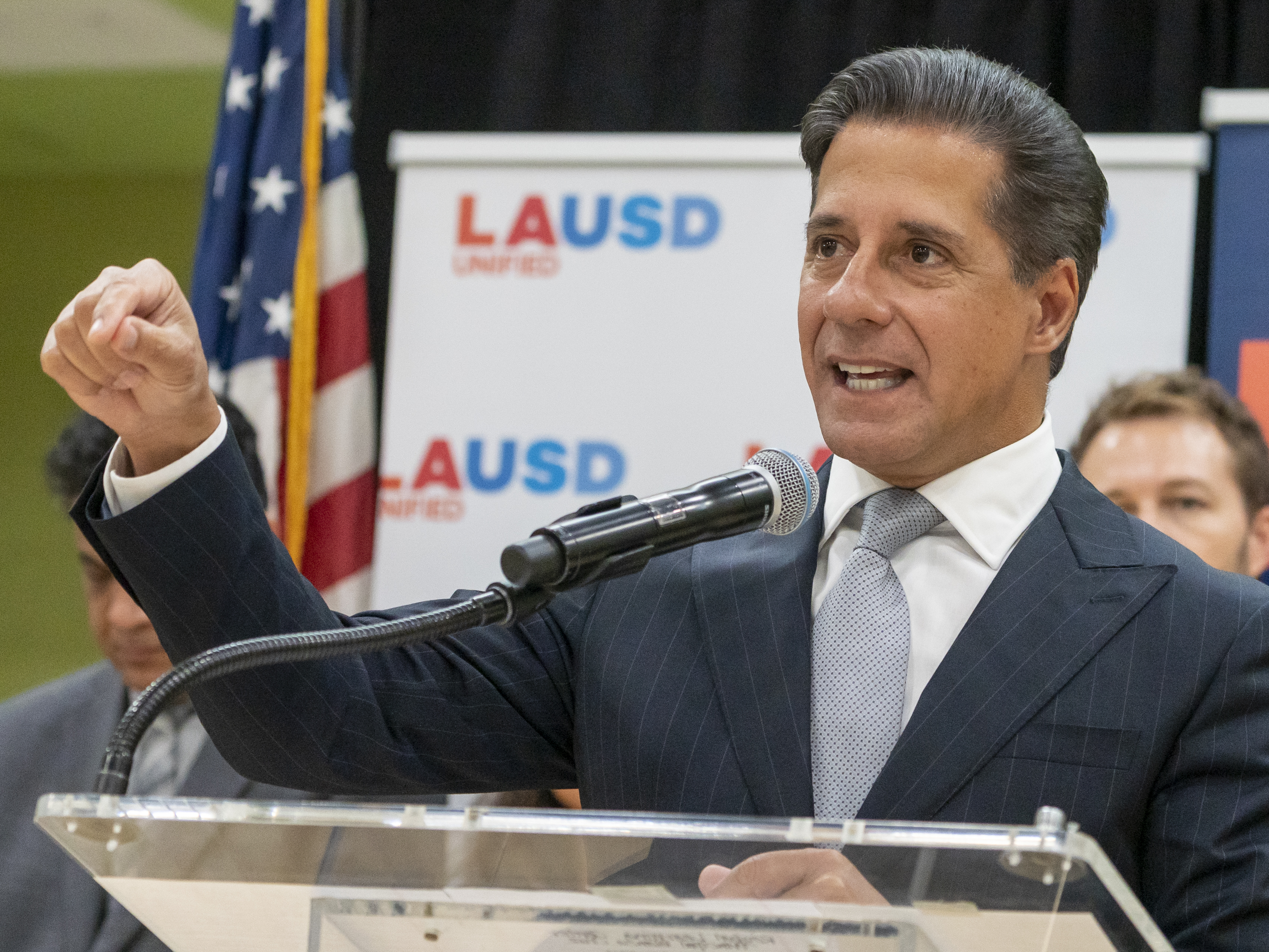 caption: Alberto Carvalho, the superintendent of the Los Angeles Unified School District, comments on a cyberattack on the LAUSD information systems at a news conference on Tuesday, Sept. 6, 2022.