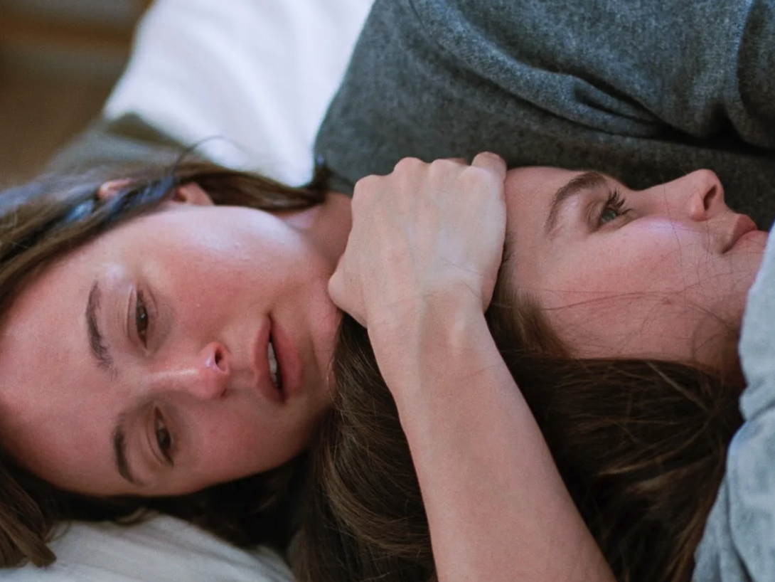 caption: Renate Reinsve and Inga Ibsdotter Lilleaas play sisters in <em>Sentimental Value.</em>