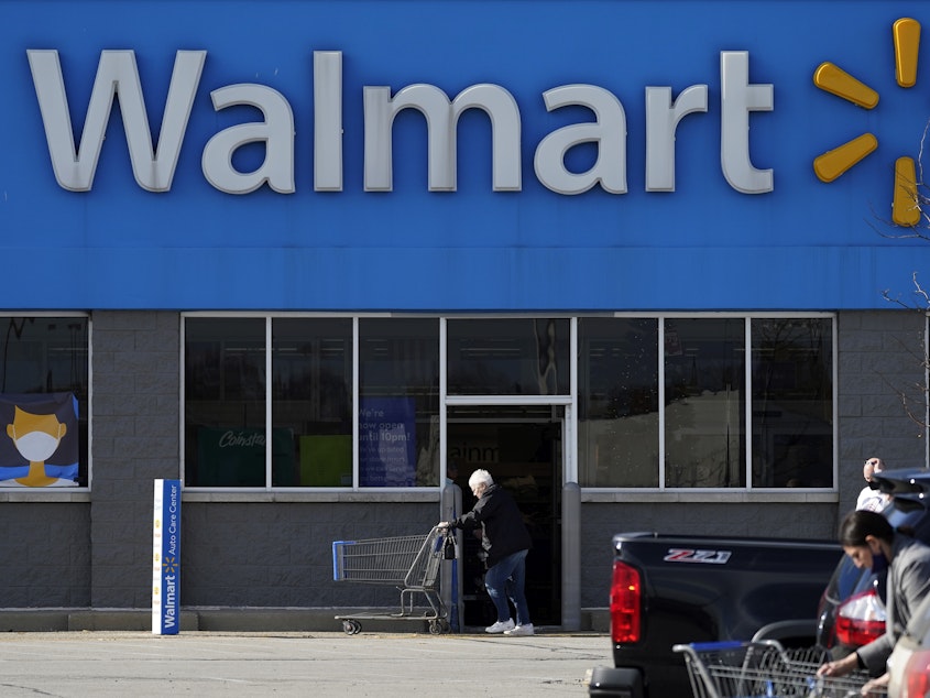 caption: Walmart announced a plan Tuesday to settle lawsuits filed by state and local governments over opioid sales at its pharmacies. The $3.1 billion proposal follows similar announcements CVS Health and Walgreen Co.
