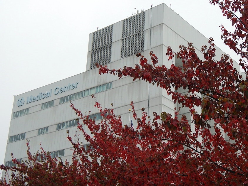 caption: The Veterans Affairs hospital in Seattle