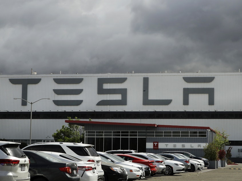 caption: California is suing Tesla after a three year investigation where the state found racial discrimination against Black workers at its plant in Fremont, Calif.