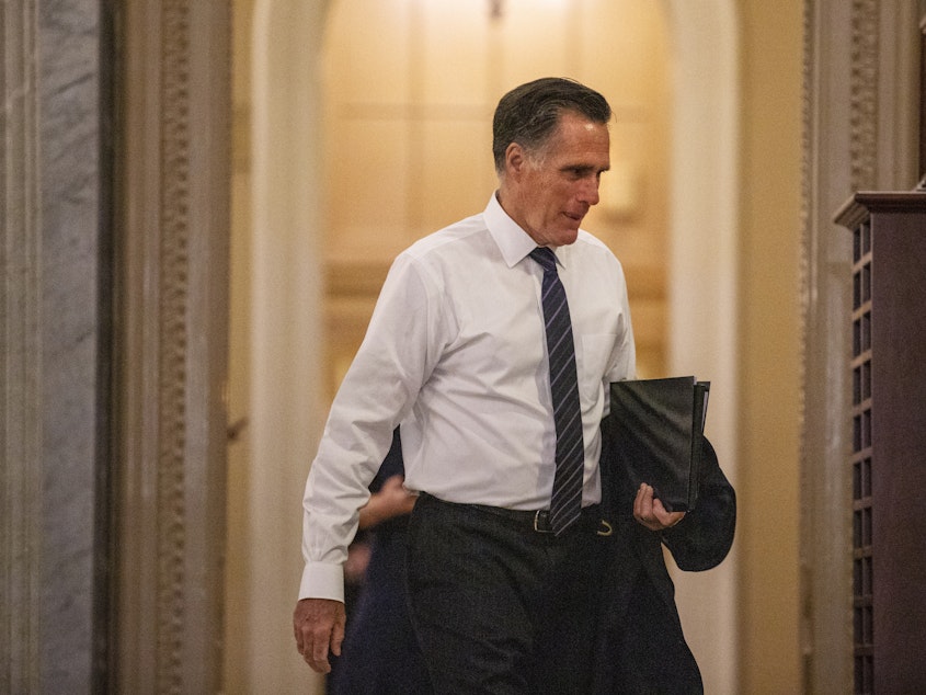 caption: Sen. Mitt Romney, R-Utah., has given his assent to a Republican committee subpoena expected soon that will revive focus on Joe and Hunter Biden, Ukraine and Burisma.