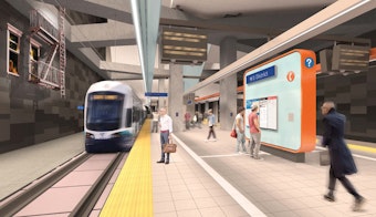 caption: These photos of the University District Station, which is 90 percent designed, show conservative art referencing the neighborhood's architectural heritage. Scroll down to see more drawings of the station's proposed design.