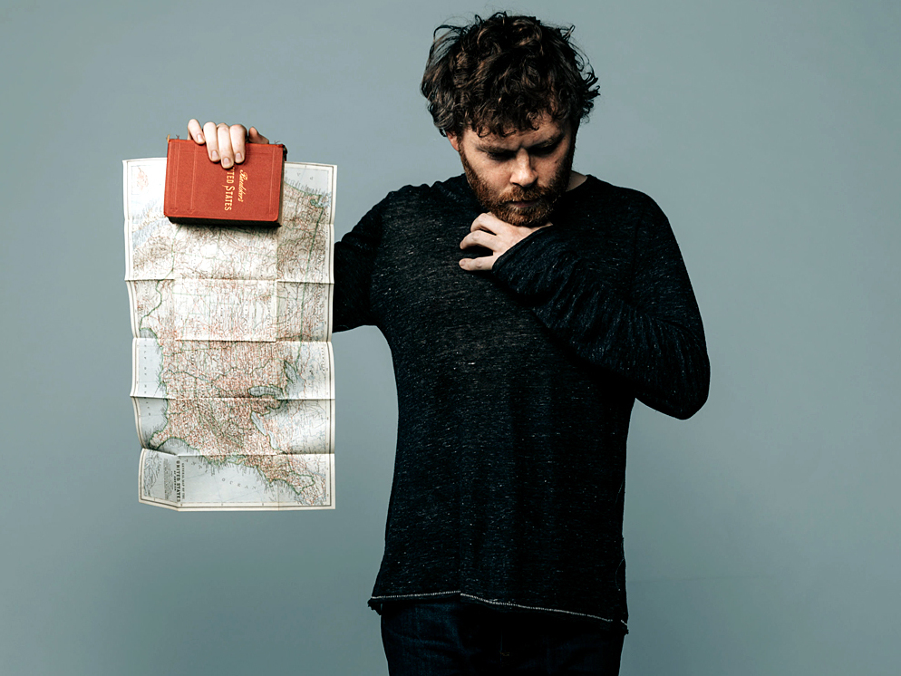 caption: Gabriel Kahane's new album, <em>Book of Travelers</em>, was conceived on a two-week train ride across America.
