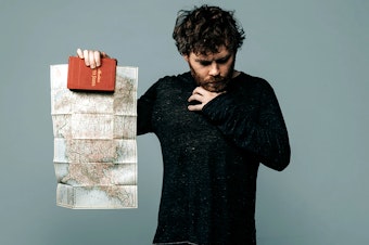 caption: Gabriel Kahane's new album, <em>Book of Travelers</em>, was conceived on a two-week train ride across America.