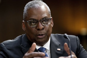 caption: U.S. Secretary of Defense Lloyd Austin speaks before a Senate Appropriations hearing on the President's proposed budget request for fiscal year 2024, on Capitol Hill in Washington, on May 16, 2023.