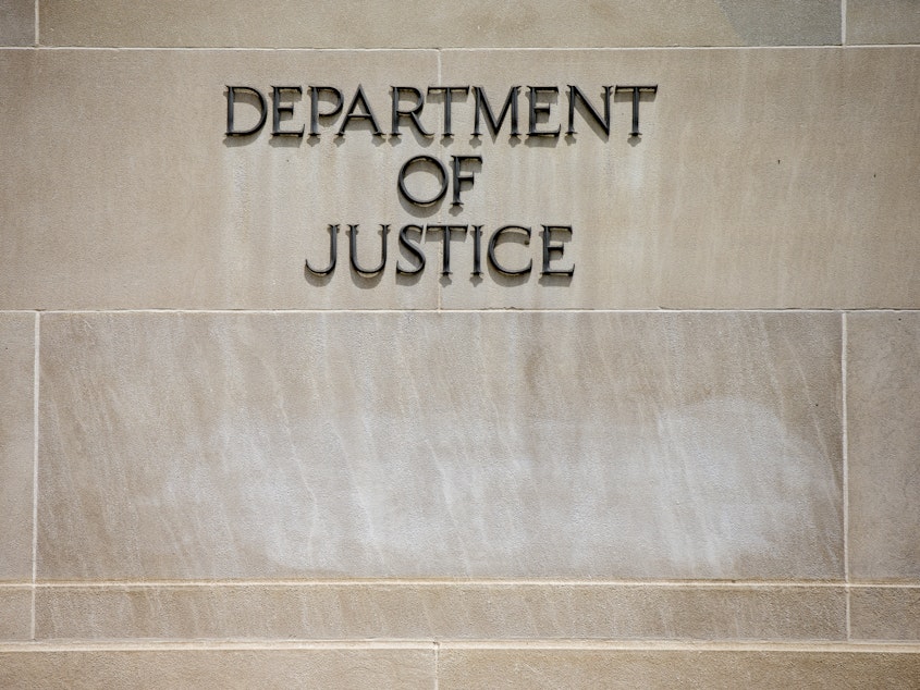 caption: The Justice Department has released a nine-page memorandum from 2019 to then-Attorney General William Barr that lays out the case for not prosecuting former President Donald Trump for obstruction of justice in connection with special counsel Robert Mueller's Russia investigation.