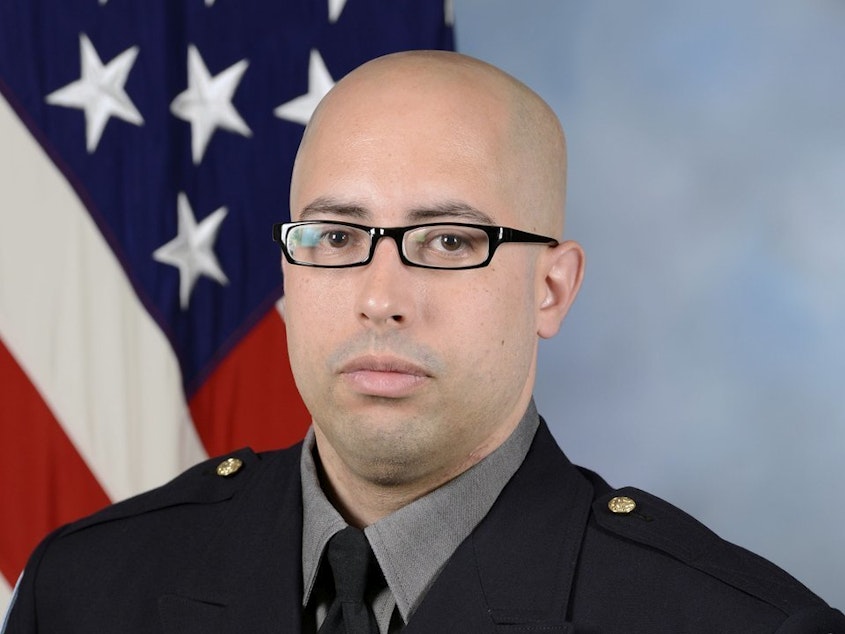 caption: George Gonzalez, an officer with the Pentagon Force Protection Agency, died in the line of duty on Tuesday following a violent attack, officials said.