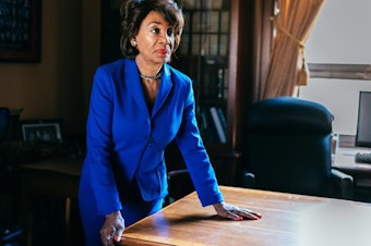 caption: California member of the House of Representatives Maxine Waters.