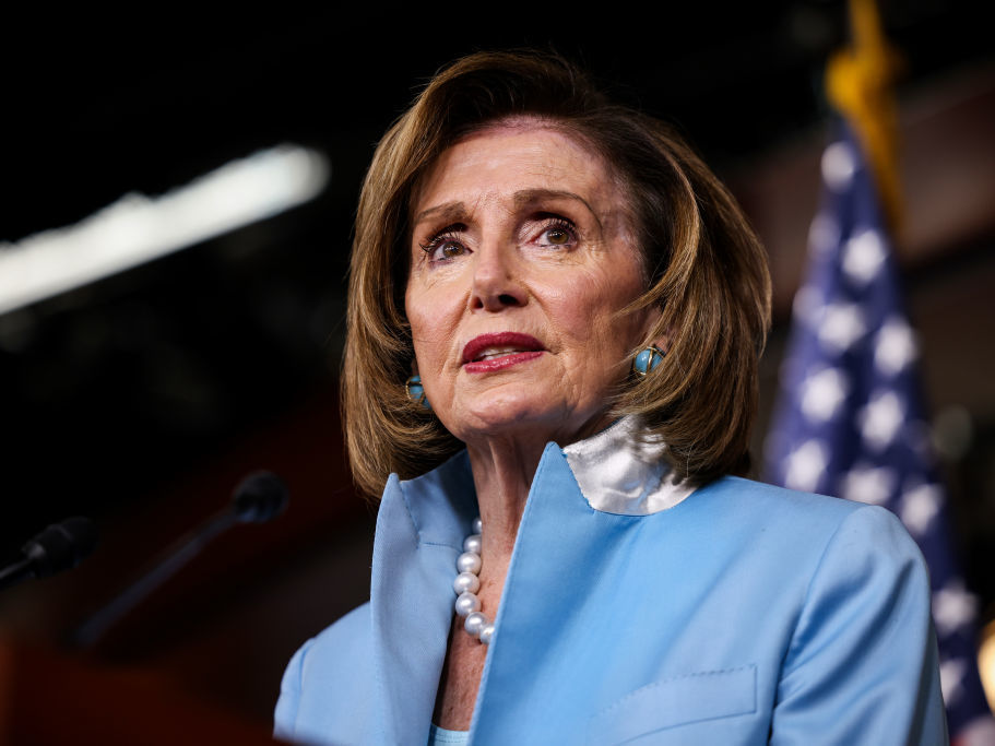 caption: House Speaker Nancy Pelosi, D-Calif., is working to keep moderates and progressives on the same page to move two separate bills — an infrastructure bill and a broader spending package.
